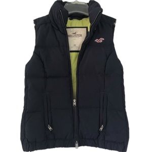 Hollister | Juniors LARGE Navy and Green Vest
